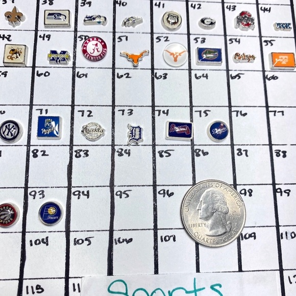 LC-#2 (4X) Team Sports living locket charms - Picture 5 of 7